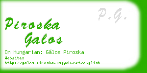 piroska galos business card