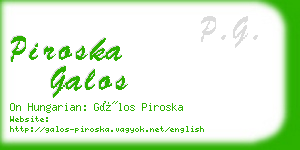 piroska galos business card